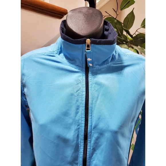 Threehearts Women's Blue Polyester Long Sleeve Jacket & Trouser 2 Piece Suit PL - Picture 2 of 12